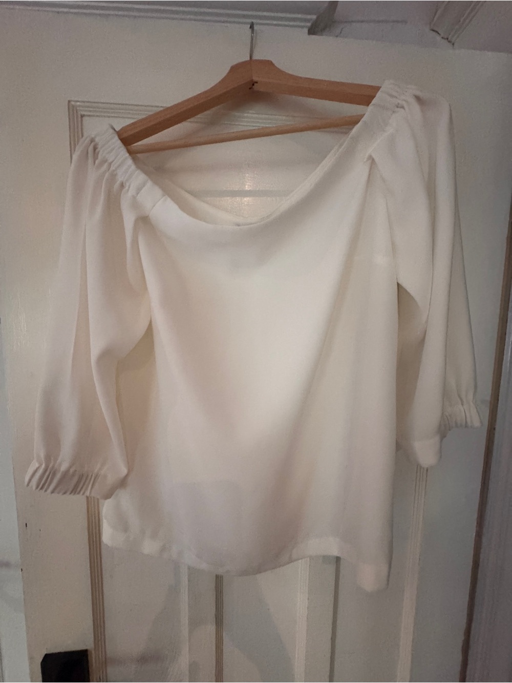 Babaton Cream Off-Shoulder Blouse